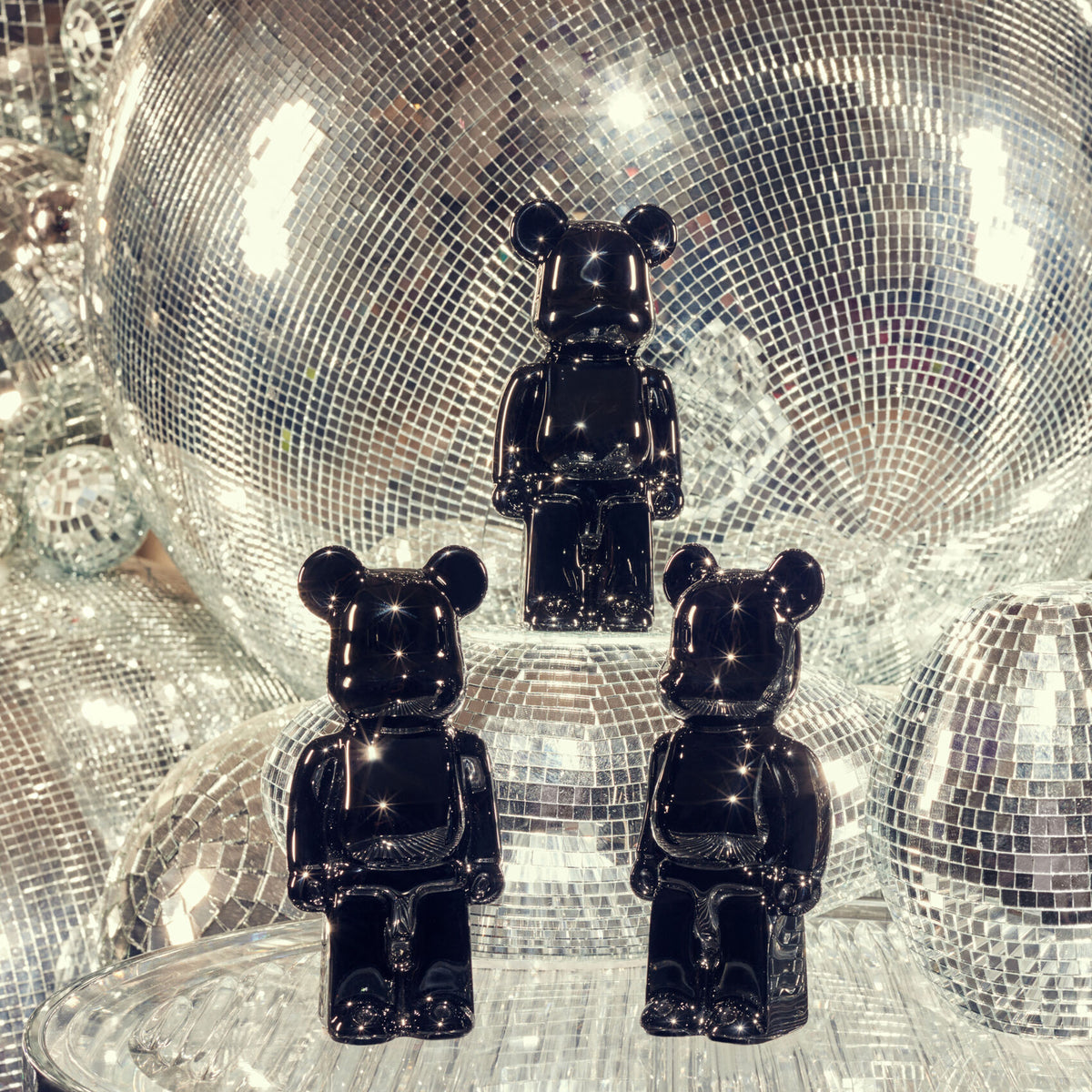 Bearbrick Baccarat Bear Sculpture Black