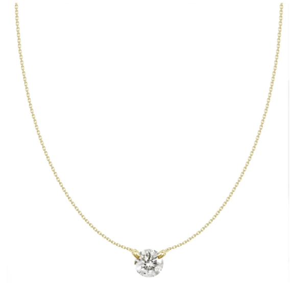 Dancing Diamond Necklace cts Yellow Gold – Estrelas Haute Living